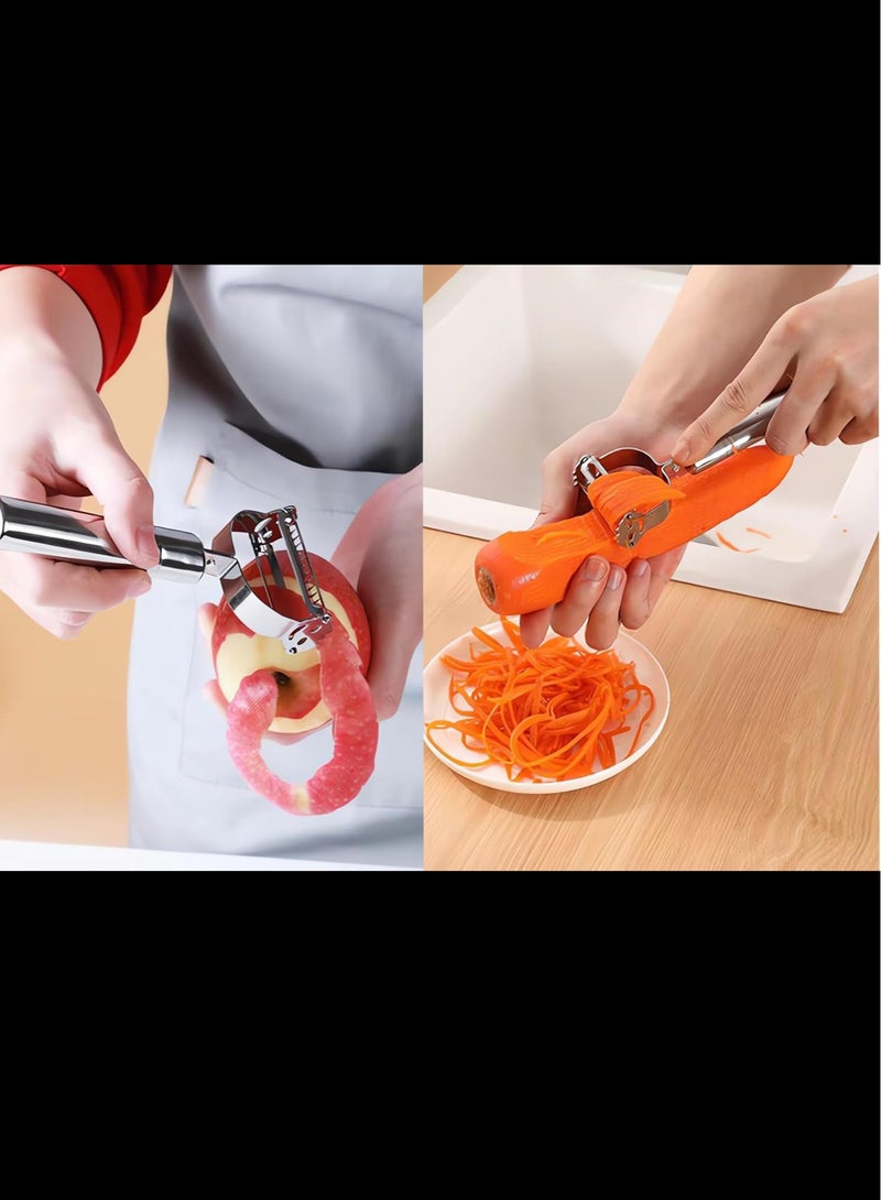3PCS Peelers for Kitchen,Multi-Functional  Fruit, Carrot, Veggie, Potatoes Peeler,Stainless Steel Peelers, with Ergonomic Non-Slip Handle & Sharp Blade, Good Durable  - Image 5