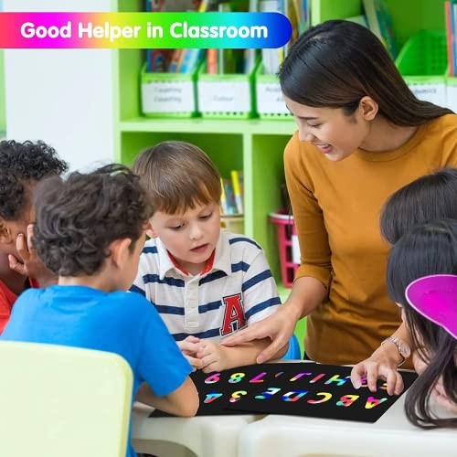 Smasiagon Scratch Paper Art Set for Kids: 60 Pcs Magic Black Scratch Off Art Crafts Kits Colorful Drawing Toys for 3-12 Year Old Girls Boys Halloween Party Favor Game DIY Birthday Christmas Gift - Image 5