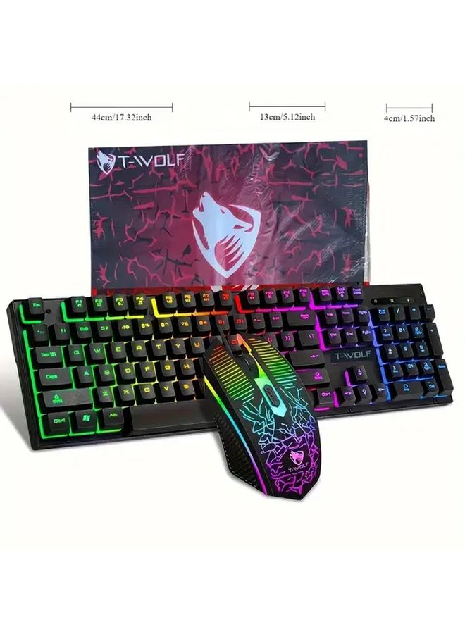 T31 Three Piece Set Gaming Keyboard And Mouse With 3 In 1 Mouse Pad Ergonomic Optical Sensor - Image 3