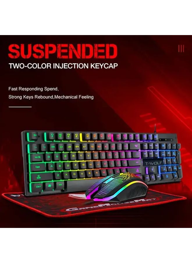 T31 Three Piece Set Gaming Keyboard And Mouse With 3 In 1 Mouse Pad Ergonomic Optical Sensor - Image 4