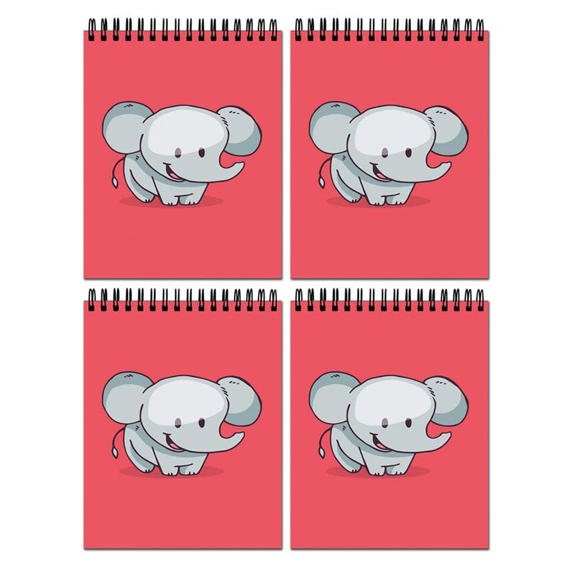 Tinywalk Sketch Book Drawing Pad Sketch Book Small Sizer Thick Sheets (A4 Size,100 Sheets/200 Pages, Pack of 4) - Image 1