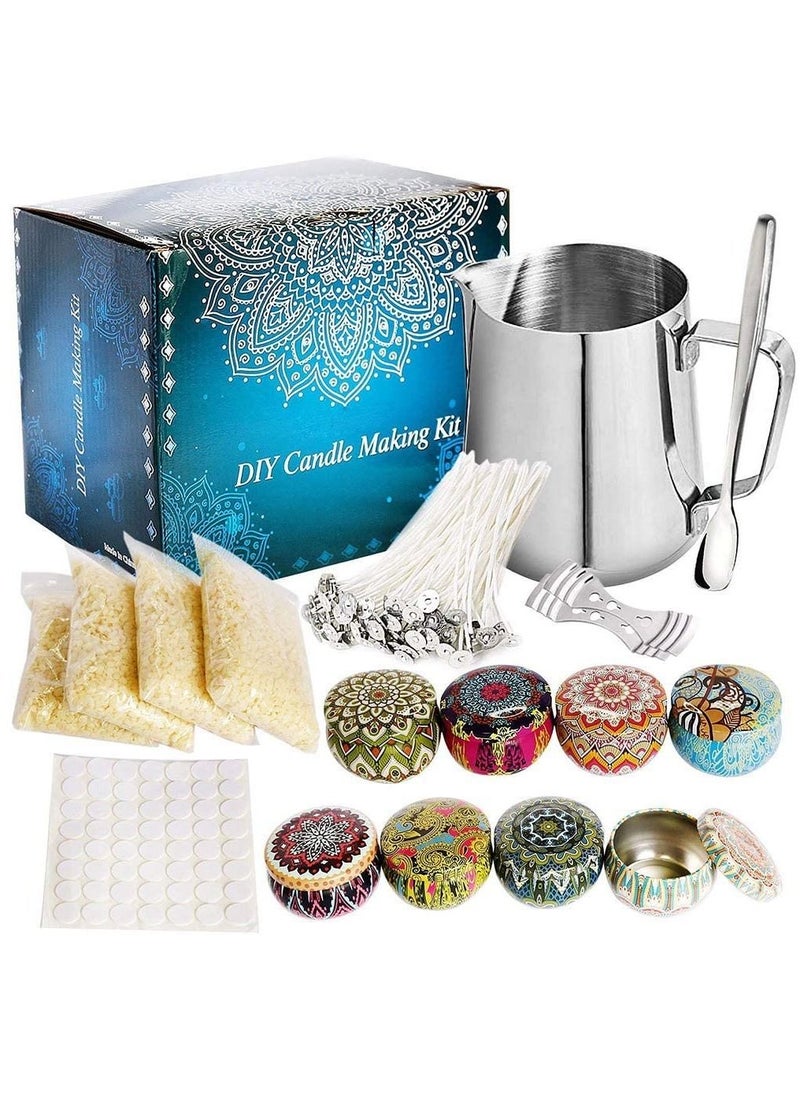Generic Candle Making Kit DIY Handmade Candle Craft Tools Including Beeswax Wicks Tin Cans Spoons Wax Wicks and Other Candle Making Tools  - Image 1