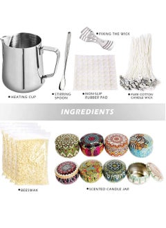 Generic Candle Making Kit DIY Handmade Candle Craft Tools Including Beeswax Wicks Tin Cans Spoons Wax Wicks and Other Candle Making Tools  - Image 2