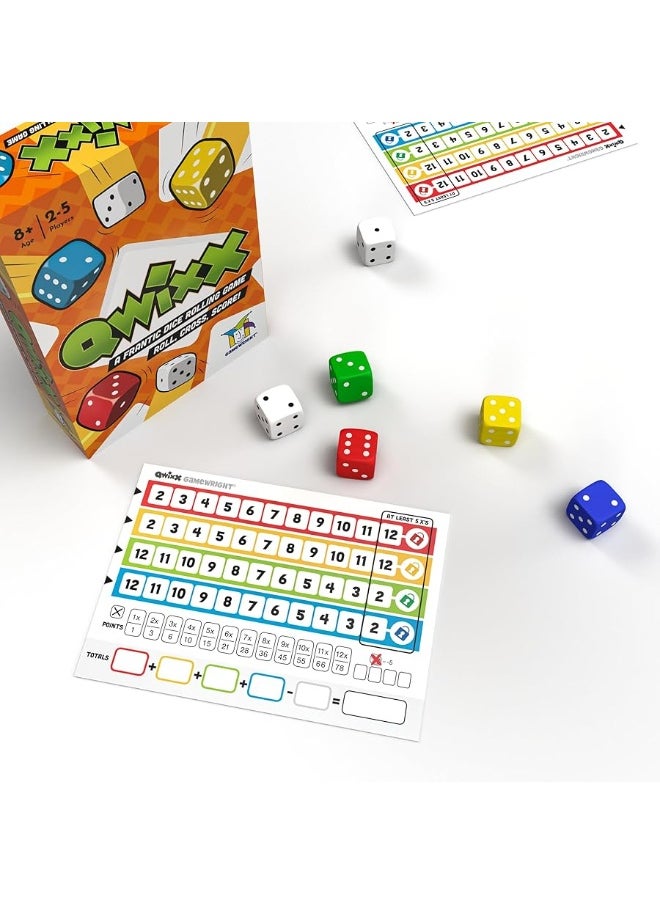 Gamewright - Gamewright Qwixx - A Fast Family Dice Game Multi-colored, 5" - Image 1
