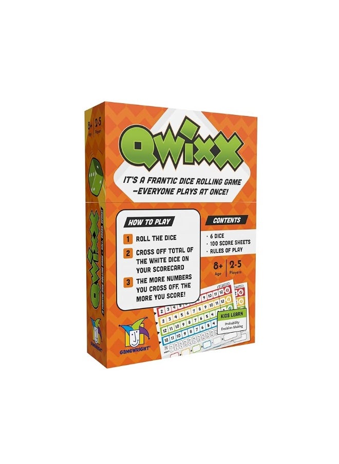 Gamewright - Gamewright Qwixx - A Fast Family Dice Game Multi-colored, 5" - Image 1