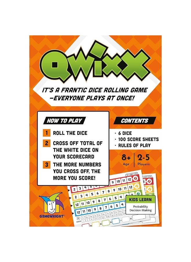 Gamewright - Gamewright Qwixx - A Fast Family Dice Game Multi-colored, 5" - Image 1