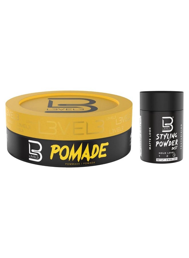 L3 Level 3 Pomade - Improves Hair Strength And Volume Long-Lasting Hold Infused With Keratin - Image 1