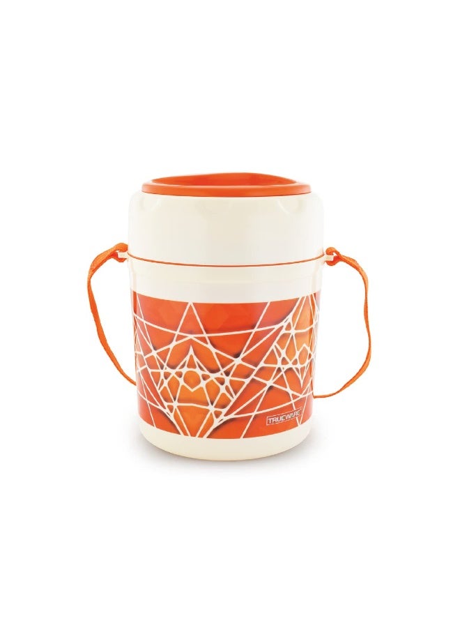 Trueware Trendy 3 Lunch Box with 3 Stainless Steel Container,300ml X3 Orange | PU Insulated | Lunch Box | Tiffin | Hot Lunch Box | Leak Proof - Image 4