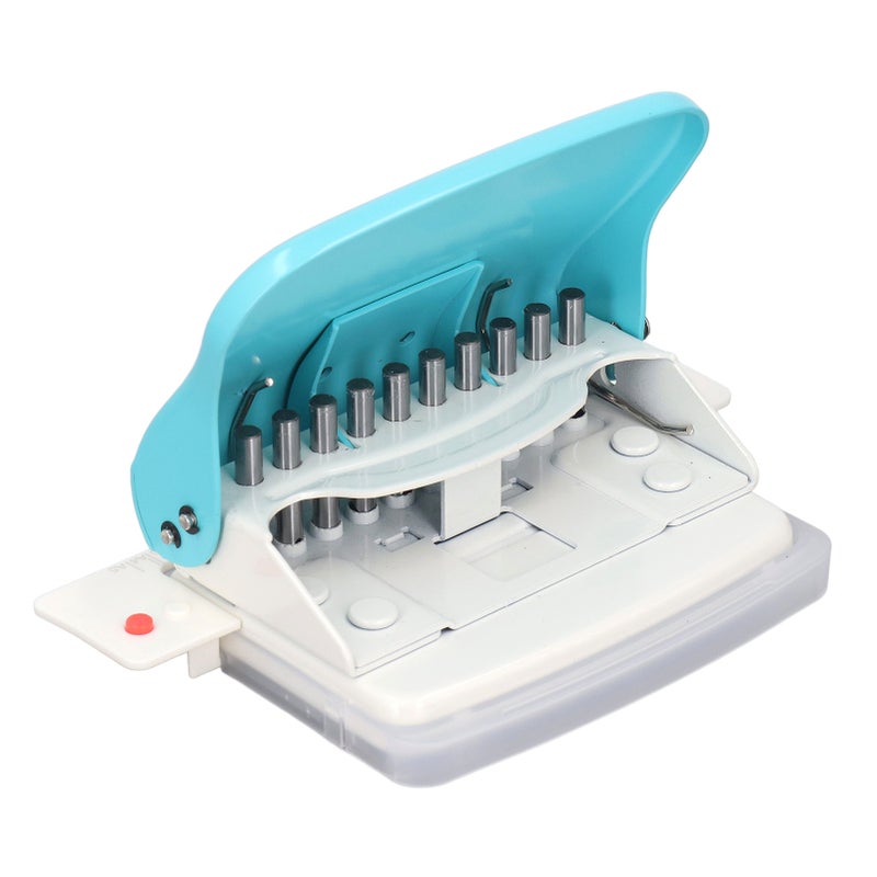 Paper Binding Machine Handheld Portable Spiral Binder A4 A5 A6 A7 Coil Book Round Hole Puncher School Home Light Blue - Image 5