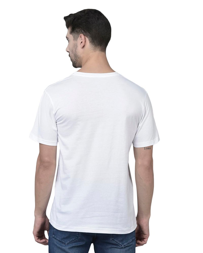Dollar Super Combed Cotton Mens Solid T-Shirt White - Image 2