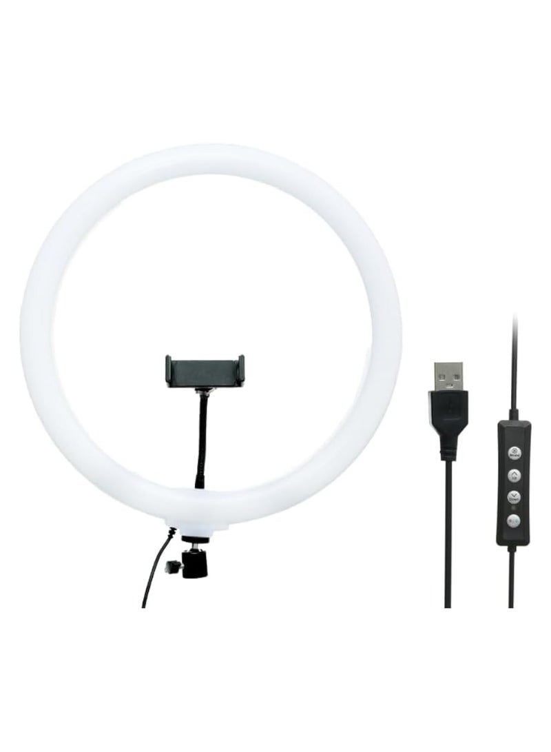 (14 Inch) RGB Adjustable Ring Light Contains Phone Holder With Multiple Colored Lighting LED Perfect For Photoshoots 36 cm - Multi Color  - Image 1