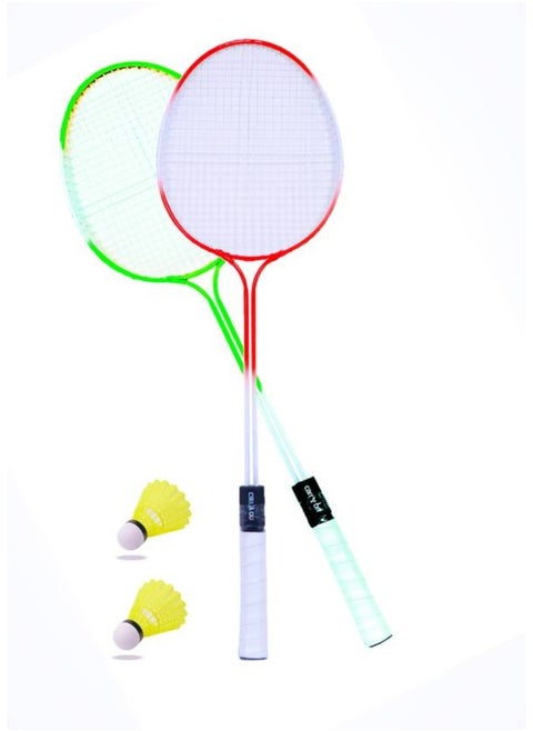 CARRY ON DUAL SAFT BADMINTON RACKET 2 PIEC WITH 2 PIEC SHUTTLE Badminton Kit