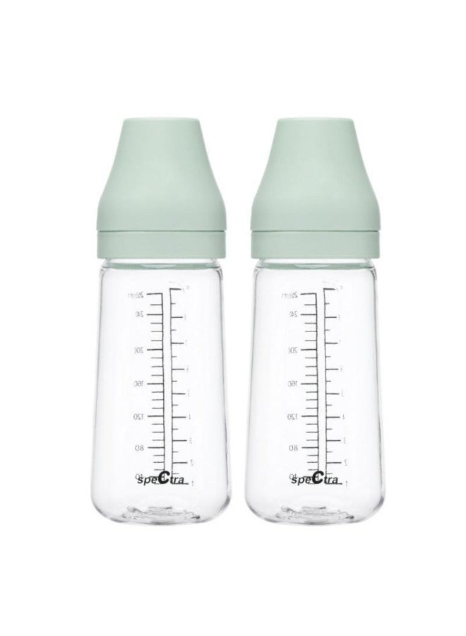 Spectra PA Baby Bottle 260 Ml Capacity - Cream Mint - 2 Pieces - Image 1