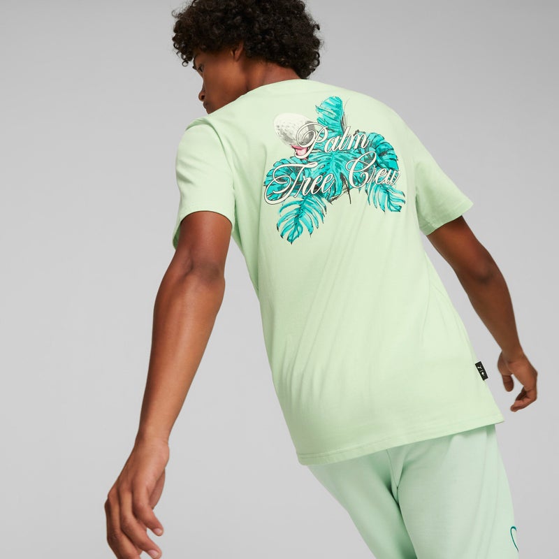 بوما تيشيرت مزين برسومات PUMA x PALM Tree Crew للرجال - Image 2