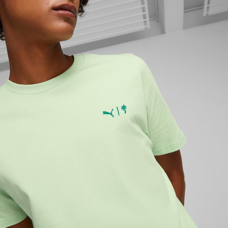 بوما تيشيرت مزين برسومات PUMA x PALM Tree Crew للرجال - Image 3