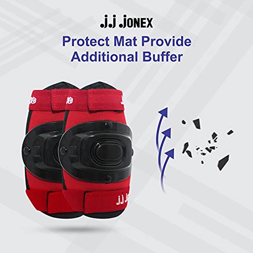 Jonex JJ Jonex Multi Sport Gear Helmet Elbow Guards Knee Caps & Hand Gloves Set for Children (Red, Black, Small, 5-16 Years) - Image 5