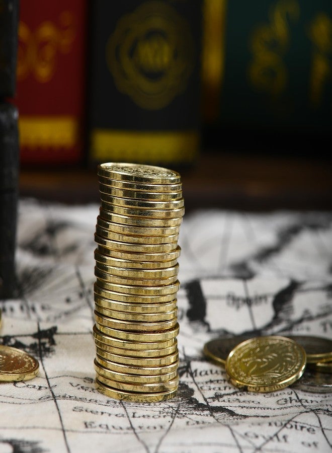 عملات معدنية للقراصنة من ACTIONDRAKE، 100 عملة ذهبية ضخمة لألعاب الطاولة، وإكسسوارات DND لألعاب Dungeons & Dragons، وهدايا عملات التنين الخيالية لصناديق الكنوز - Image 4