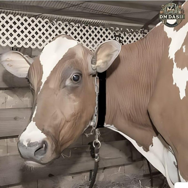 DM DASII MAT DM DASII Durable Cow & Buffalo Collar – Adjustable Nylon/Leather Neck Belt for Livestock, Strong & Waterproof, Comfortable Fit for Cattle, Heavy-Duty Buckle, Ideal for Farms, Dairy Use (Black) - Image 5