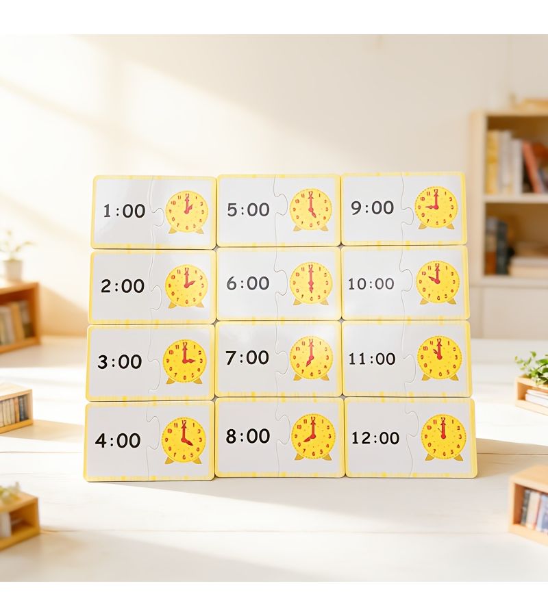A Time Cognition Learning Clock Set Featuring A Three Hand Interactive Teaching Clock For Time Education Multifunctional Toy With Adjustable Hour Minute And Second Hands Clock Teaching Aids - Image 3