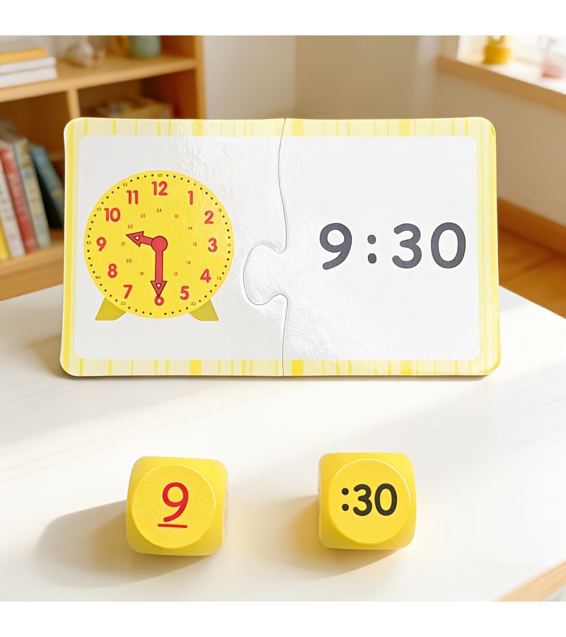 A Time Cognition Learning Clock Set Featuring A Three Hand Interactive Teaching Clock For Time Education Multifunctional Toy With Adjustable Hour Minute And Second Hands Clock Teaching Aids - Image 5
