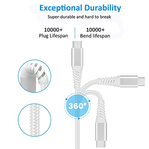 Aioneus USB Type C Cable 6FT 2Pack Fast Charging Cable USB C Charger Phone Cord for Samsung Galaxy A01 A02s A03s A10e A11 A12 A13 A14 A20 A21 A32 A42 A52 A53 A50 A51 S21 S22, G7/G6, LG K51 Stylo 6 5 4 - Image 5