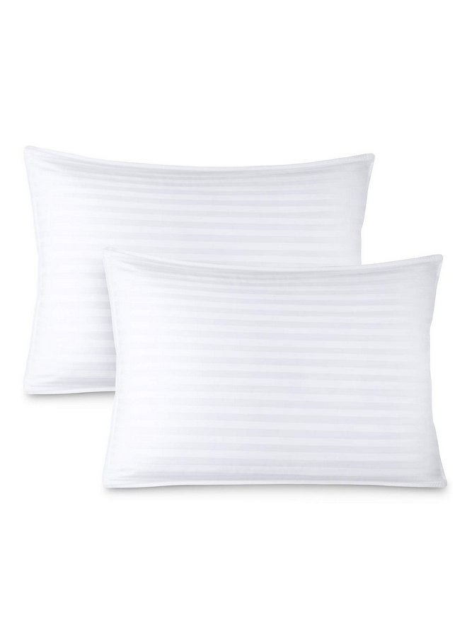 Clara Clark Bed Pillows for Sleeping, Down Alternative Pillows Toddler Size Set of 2, Baby Bed Pillows, 100% Cotton Pillow Covers with Poly Fiber Filling, - Image 2