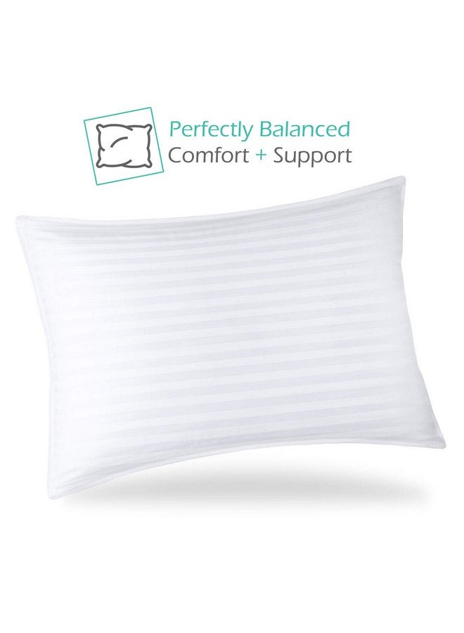 Clara Clark Bed Pillows for Sleeping, Down Alternative Pillows Toddler Size Set of 2, Baby Bed Pillows, 100% Cotton Pillow Covers with Poly Fiber Filling, - Image 3