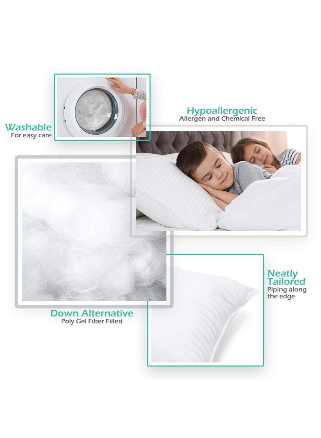 Clara Clark Bed Pillows for Sleeping, Down Alternative Pillows Toddler Size Set of 2, Baby Bed Pillows, 100% Cotton Pillow Covers with Poly Fiber Filling, - Image 5