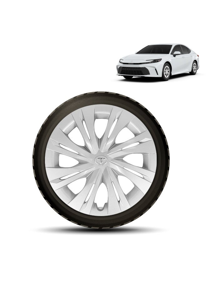 TOYOTA 16 Inch Wheel Cover Set 2K-TC-1721 for Toyota Camry 2025 – High Quality ABS Fiber Hubcaps with Retention Ring, Durable & Fade-Resistant Finish, Secure Snap-On Fit, Strong Flexible Material, Universal 16" Steel Rim Compatibility (Set of 4) - Image 3