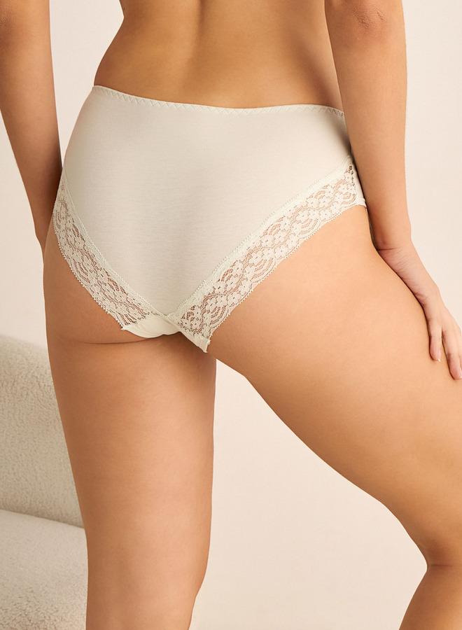 Splash FAV Lace Detail High Rise Briefs - Image 2