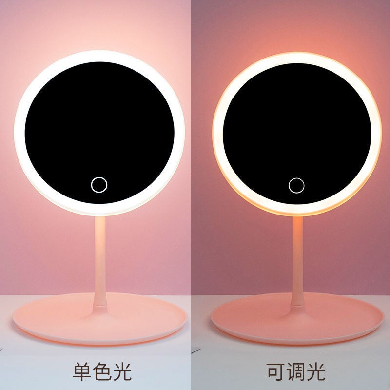 Desktop With Light Internet Celebrity Women'S Fill Light Small Mirror Ins Style Dormitory Desktop Portable Small Dressing Led Makeup Mirror - Image 4