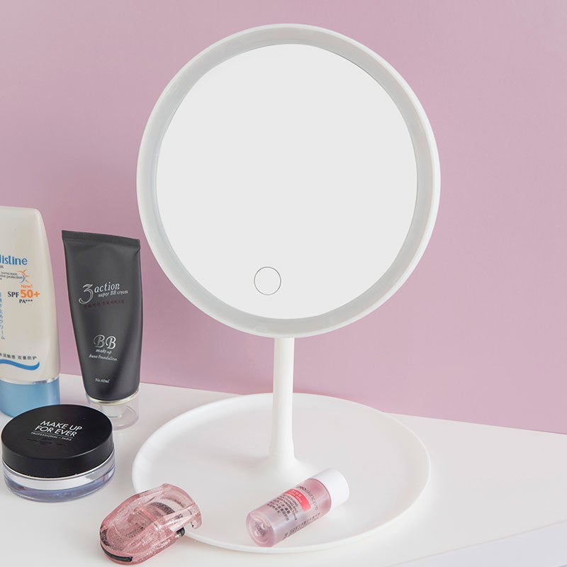 Desktop With Light Internet Celebrity Women'S Fill Light Small Mirror Ins Style Dormitory Desktop Portable Small Dressing Led Makeup Mirror - Image 5