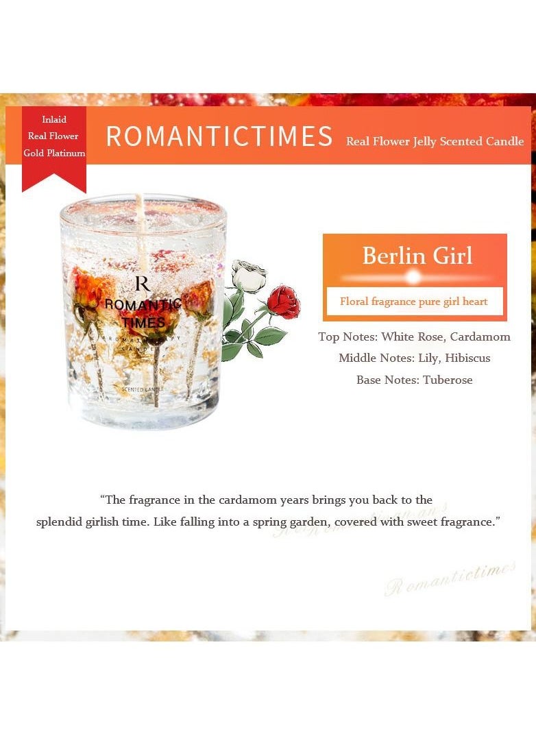ROMANTIC TIMES Real Flower Jelly Scented Candle  - Image 2
