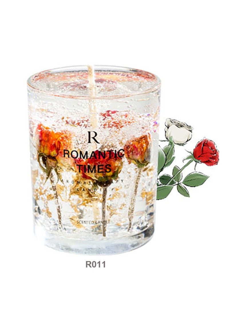 ROMANTIC TIMES Real Flower Jelly Scented Candle  - Image 1