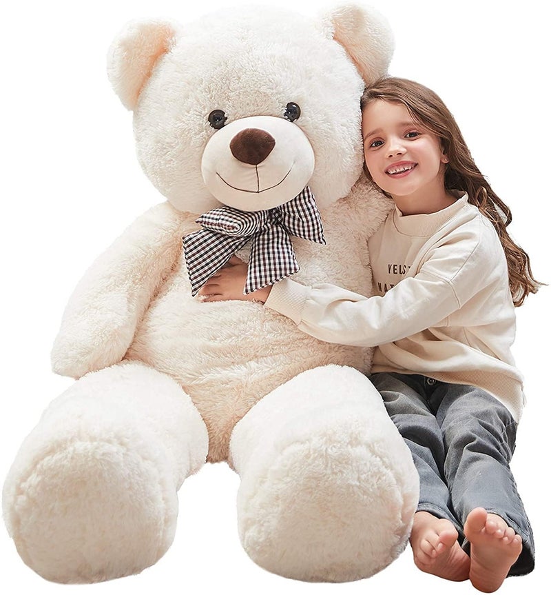Toys Studio دب عملاق ميسسيندي محشو للحبيبة أو الأطفال 47 بوصة (أبيض) - Image 1