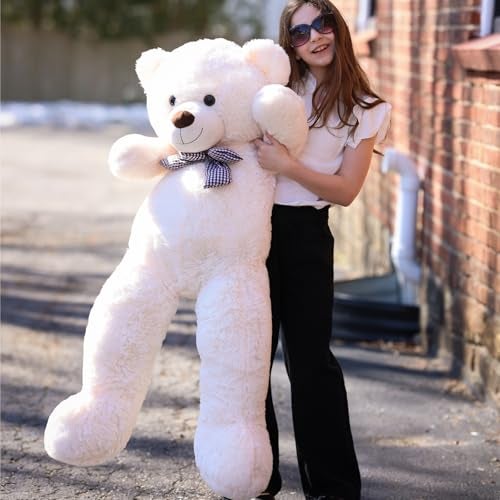 Toys Studio دب عملاق ميسسيندي محشو للحبيبة أو الأطفال 47 بوصة (أبيض) - Image 2