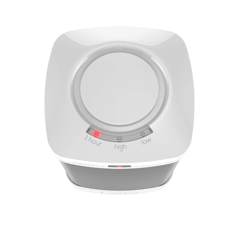 Lasko CD08200 Small Portable Ceramic Space Heater for Bathroom and Indoor Home Use, White, 6.25 x 6.25 x 7.65 inches - Image 4