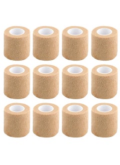 Oasisgalore 12 Pack Self-Adhesive Bandage Wraps, 2"x5 Yards, Breathable Elastic Tape for Sports, Wrist, and Ankle Support  - Image 1