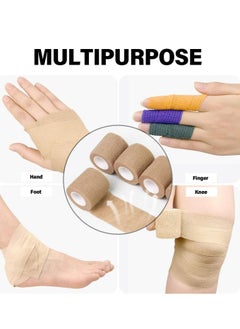 Oasisgalore 12 Pack Self-Adhesive Bandage Wraps, 2"x5 Yards, Breathable Elastic Tape for Sports, Wrist, and Ankle Support  - Image 2