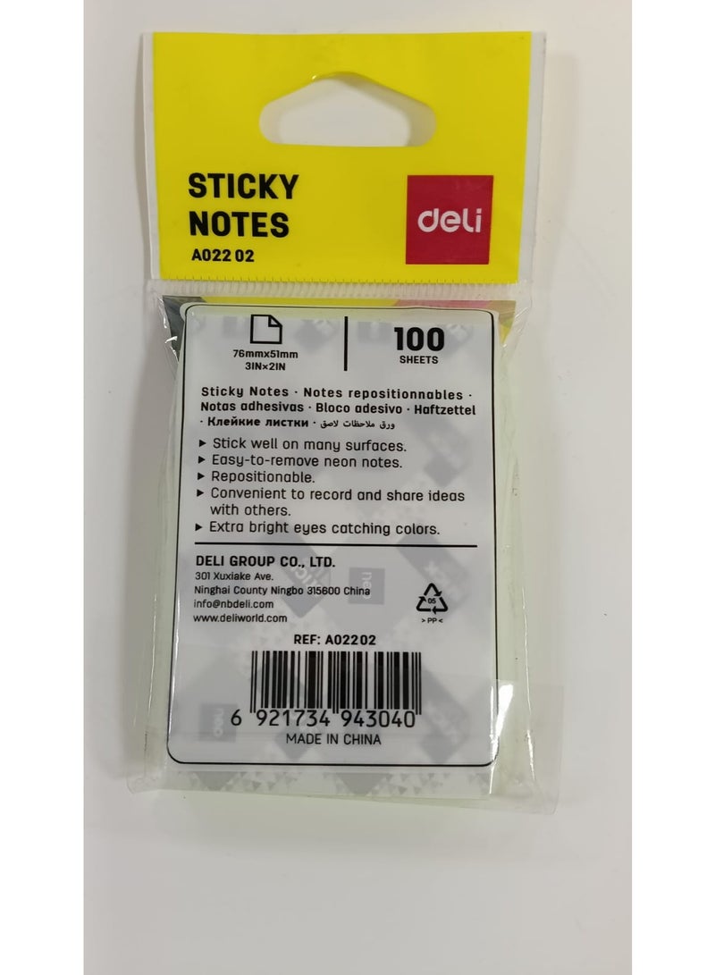 ديلي ملاحظات لاصقة من ديلي A02202، ألوان متنوعة، 3 × 2 بوصة - Image 3