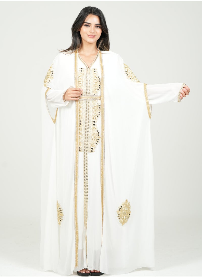 AL BENT AL SHARQIEH women kaftan dress jalabia  - Image 1