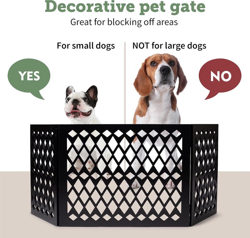 Hoovy Free Standing Pet Gate  Pet Gate for Small Dogs  Free Standing Dog Gate for Stairs  Freestanding Dog Gates for Doorways  Freestanding Pet Gates  Width 23547 inch  Height 1875 inch Diamond - Image 2