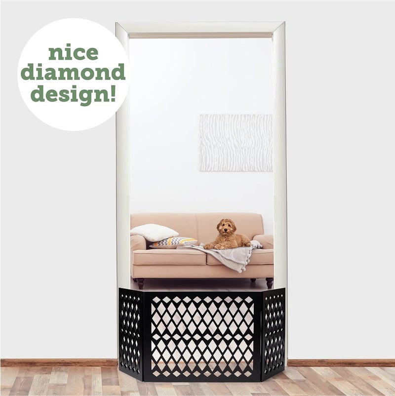 Hoovy Free Standing Pet Gate  Pet Gate for Small Dogs  Free Standing Dog Gate for Stairs  Freestanding Dog Gates for Doorways  Freestanding Pet Gates  Width 23547 inch  Height 1875 inch Diamond - Image 4