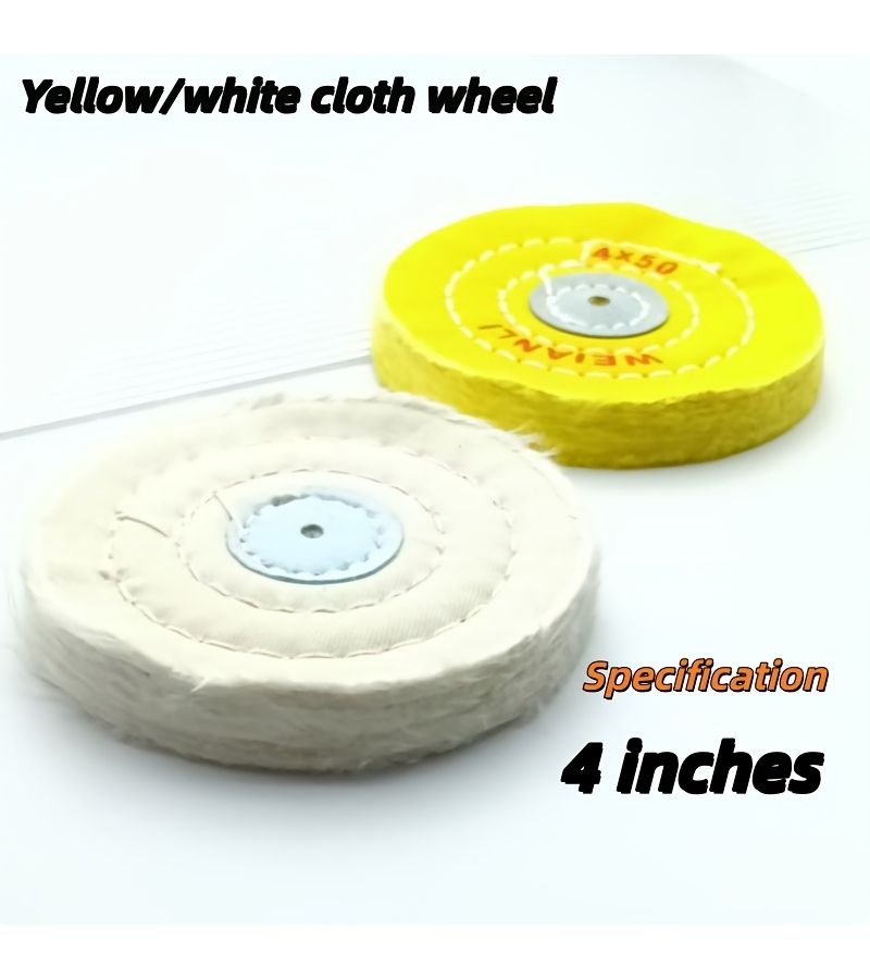 1 Pcs Yellow Spiral Suture Gauze Polishing Wheel 4 Inches for Bench Grinder - Image 5