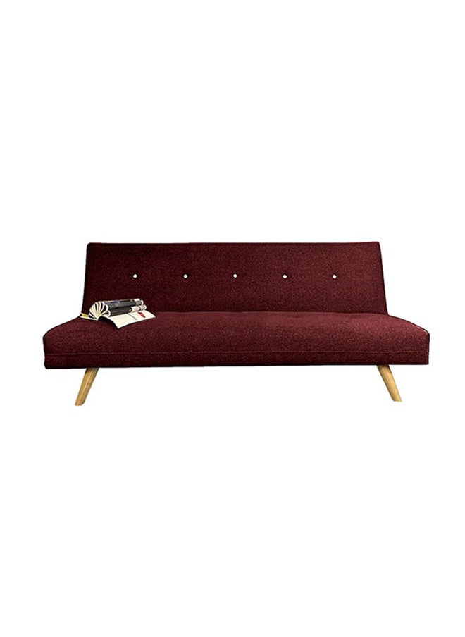 In-House - Aimar | 3-Seater Sofabed 2 In 1 Upholstered In Linen 30x178x109 cm  - Burgundy - Image 1