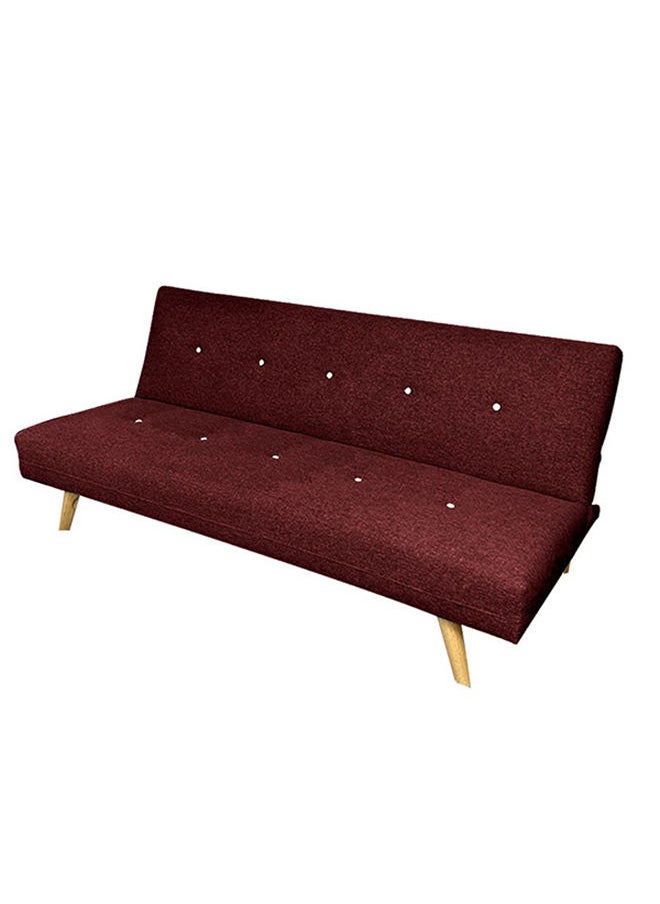 In-House - Aimar | 3-Seater Sofabed 2 In 1 Upholstered In Linen 30x178x109 cm  - Burgundy - Image 1