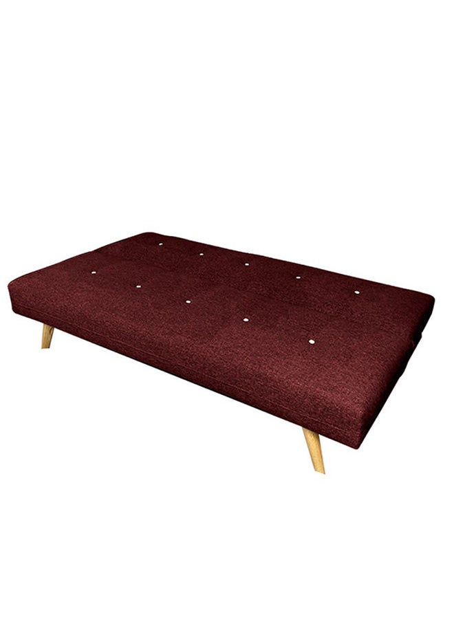 In-House - Aimar | 3-Seater Sofabed 2 In 1 Upholstered In Linen 30x178x109 cm  - Burgundy - Image 1