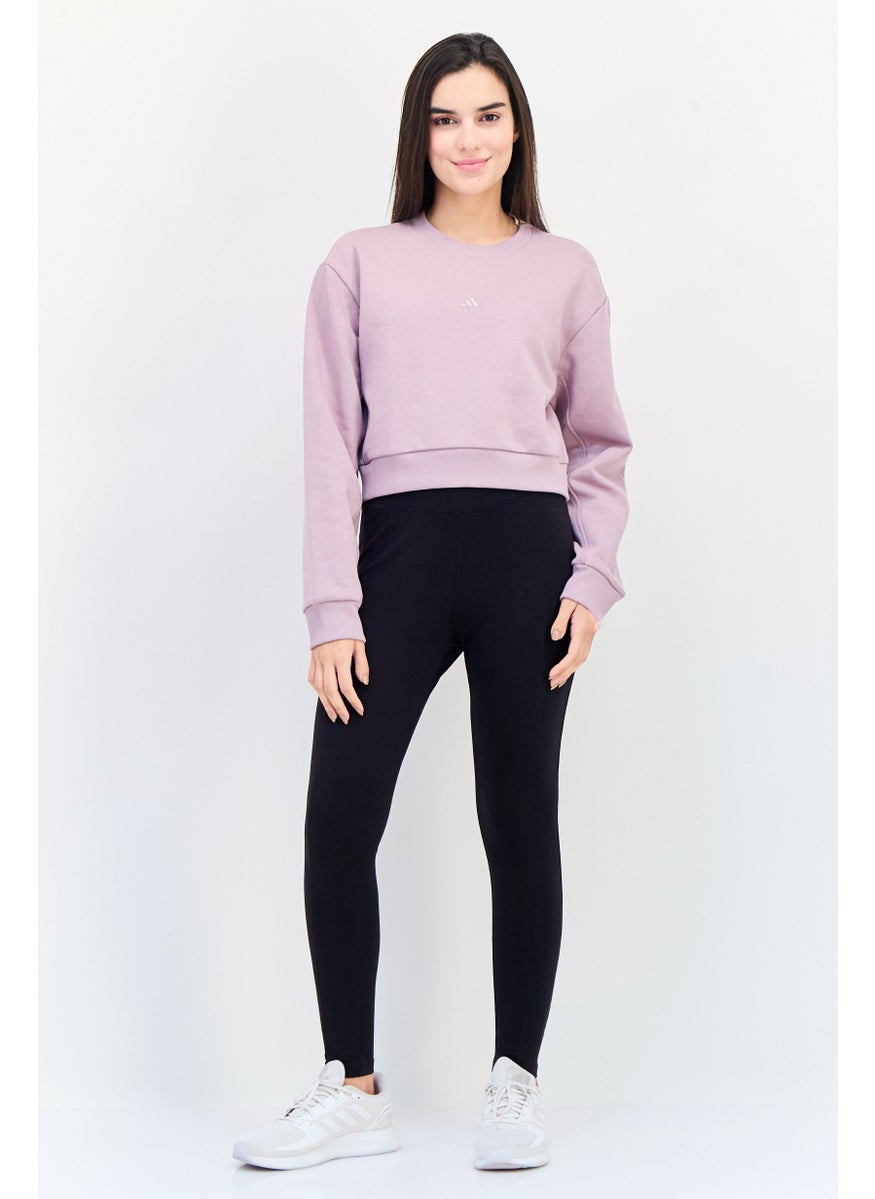 Adidas Women Sportswear Fit Long Sleeve Outdoor Sweatshirt, Purple  - Image 4