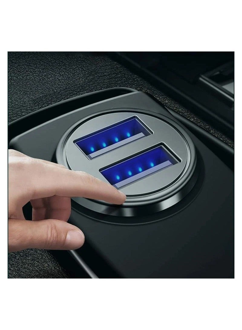 DIVICO Car Charger 2.4A Dual USB Ports – Fast Charging Zinc Alloy Mobile Charger, Compact Size, Model A3004 - Image 5
