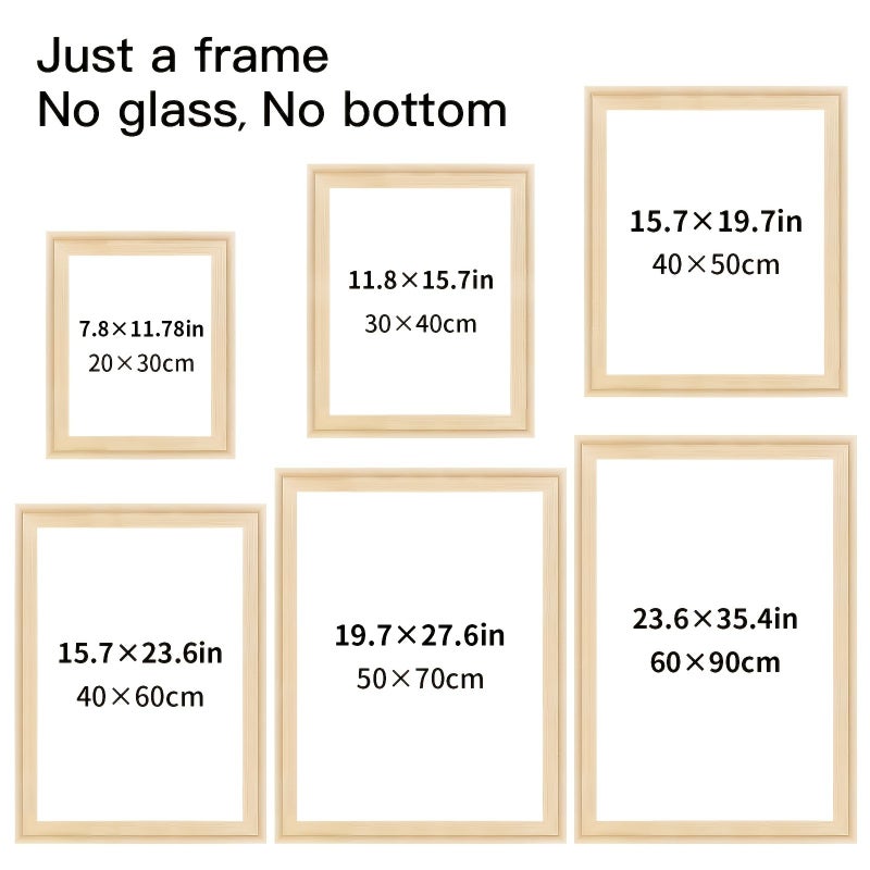 Solid Wood Frame For Posters 20x30cm Easy Assembly Canvas Wall Art Contemporary Home Decoration Bedroom Office Corridor Durable Packaging With Hardware - Image 4